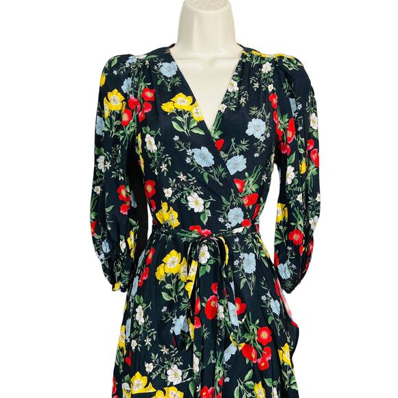 NEW! Yumi Kim Love Wins Floral Print V Neck Dress Knee - XXS - Picture 3 of 7
